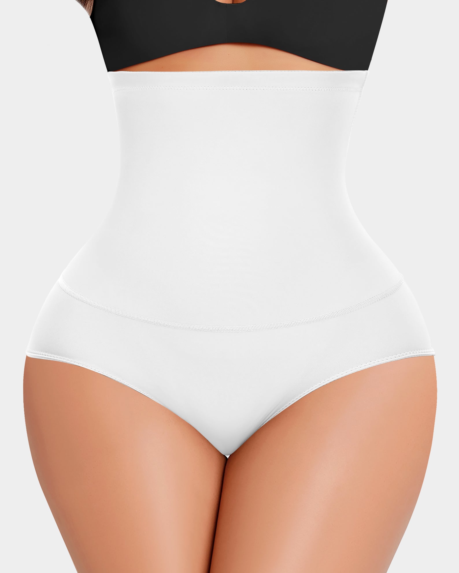 Women Tummy Control Underwear High Waisted Shaping Panties Body Shaper,  White, 3XL