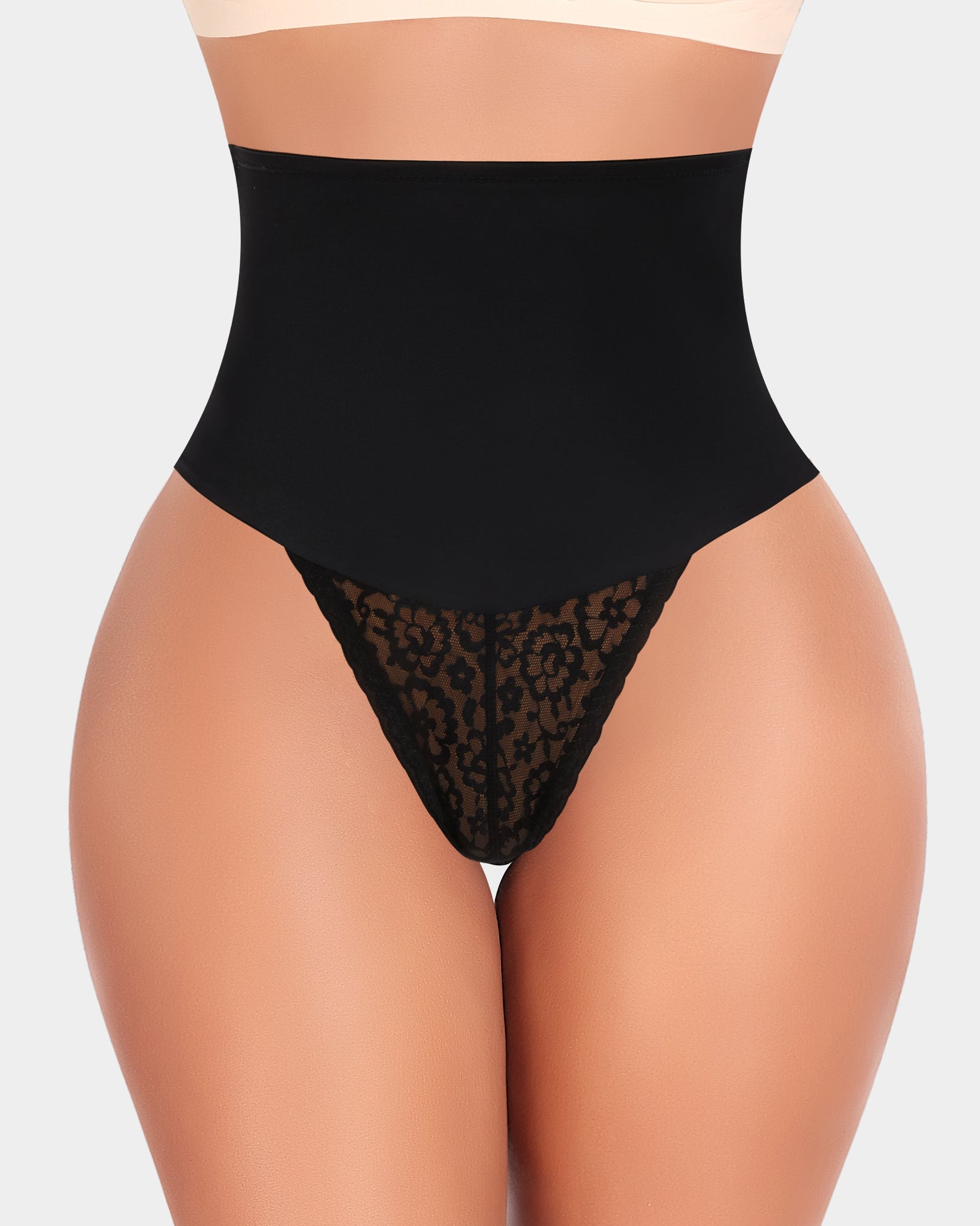 Mid Waist Lace Shapewear Thong Mid Waist Lace Shapewear Thong