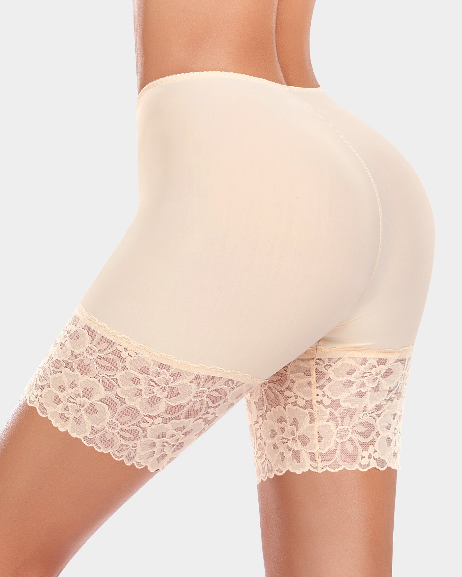 Mid-thigh Length Flower Lace Shaper Shorts