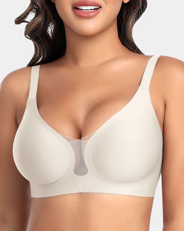 Large Waterdrop Mesh Front Bra