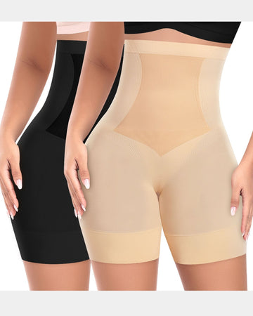 Womens Shapewear Shorts Tummy Control High Waisted Body Shaper Shorts | Anti Chafing Thigh Slimmer,Medium Control Shapewear Underwear,Slimmming Slip Shorts for Under Dresses