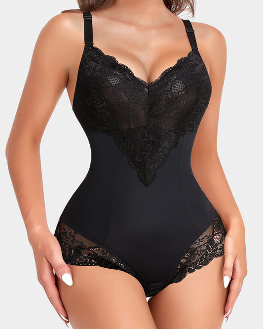 Lehona Contemporary G-String Cupped Bodysuit In Contemporary Print
