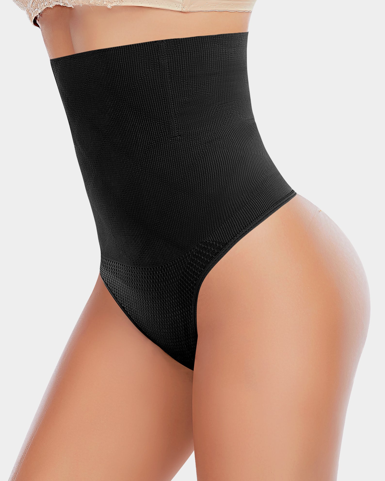 Miyanuby Werena Tummy Control Shapewear Thong for Women Seamless High Waist  Body Shaper Panties Girdle Shaping Underwear Black S-4XL