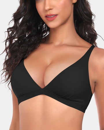Deep V-Neck Light Support Bralette