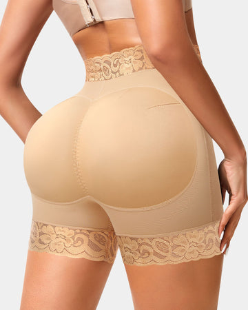 Padded Lace Boyshorts for Butt Lifting