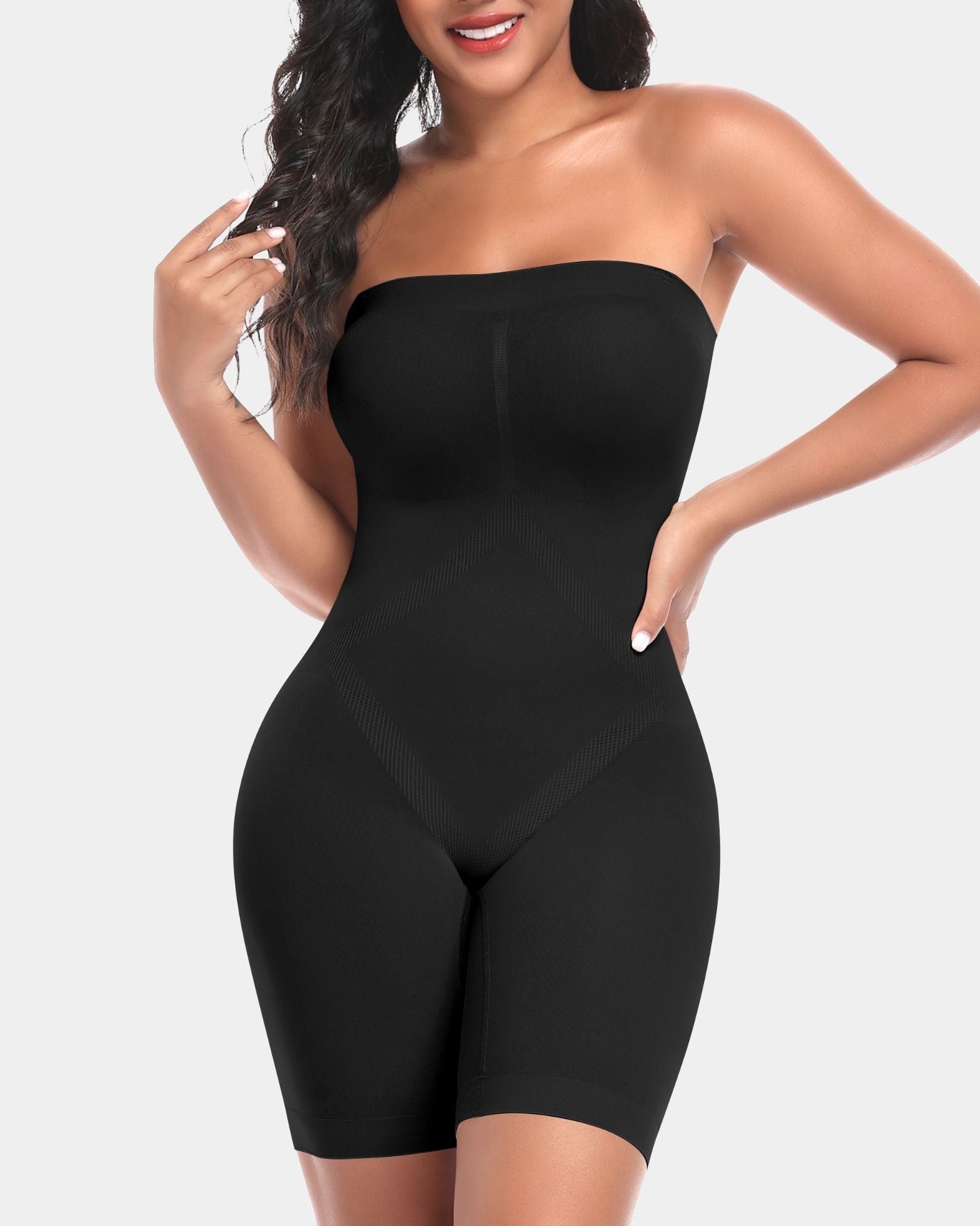 Seamless Bandeau Bodysuit Shorts