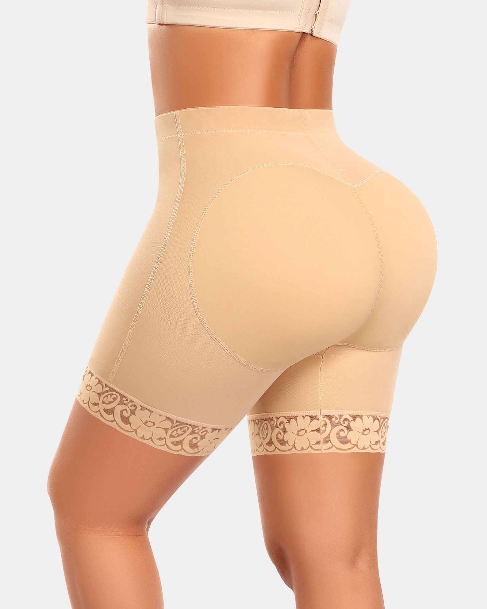Lace Shapewear Padded Butt Lifting Shorts