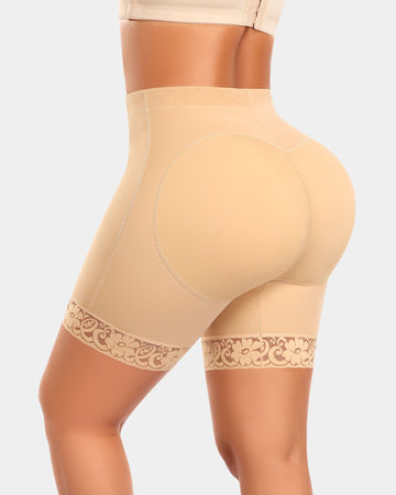 Lace Shapewear Padded Butt Lifting Shorts