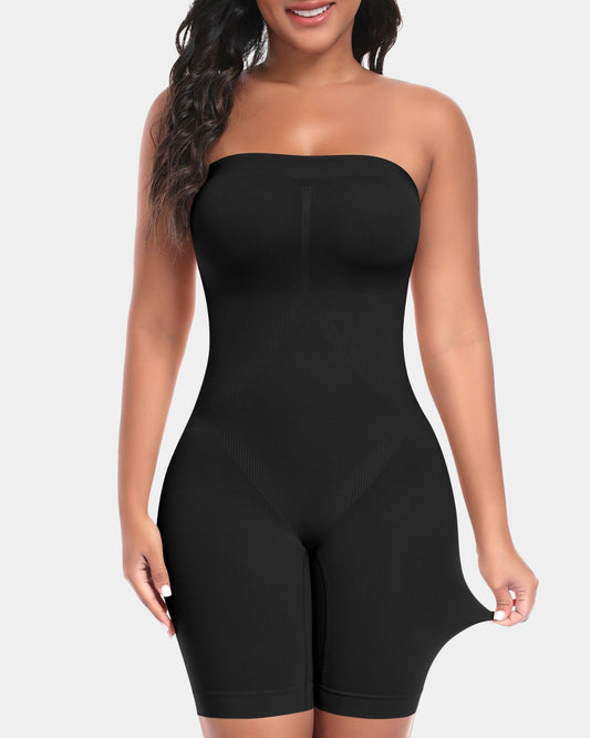 Seamless Bandeau Bodysuit Shorts