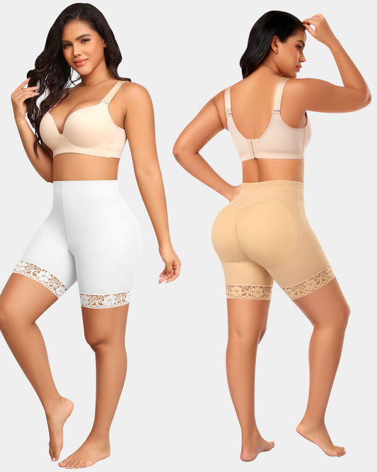 Lace Shapewear Padded Butt Lifting Shorts