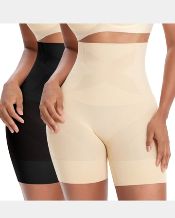 Womens Shapewear Shorts Tummy Control Body Shaper Thigh Slimmer Slip Shorts for Under Dress Shapewear Underwear